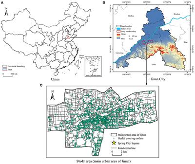 Street centrality and vitality of a healthy catering industry: A case study of Jinan, China